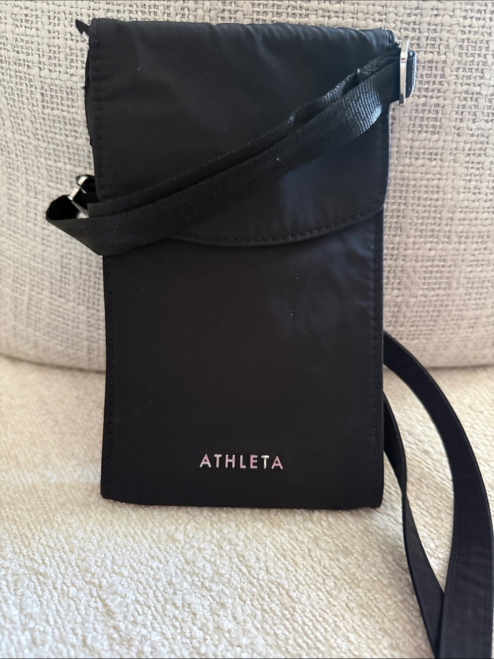 Athleta Black Nylon Compact Crossbody Pouch